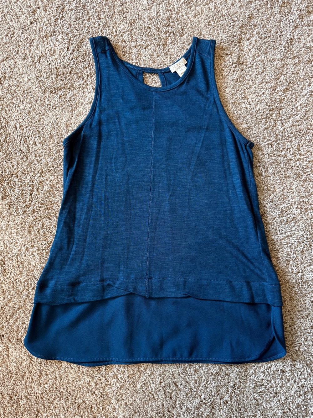 J. Crew Navy Layered-Back Tank Top